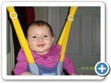 Olivia in her bouncy