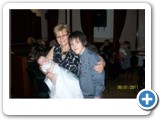 Olivia with her Grannie and cousin Jason
