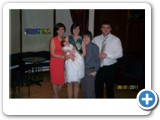 Olivia with Mummy, Auntie Georgie, Uncle John and big cousin Jason